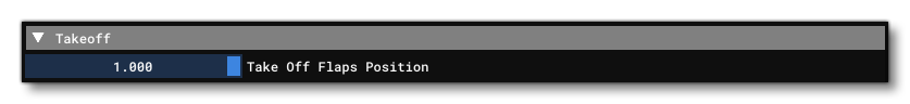 The Takeoff Parameters In The AI Tab