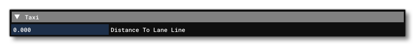 The Taxi Parameters In The AI Tab