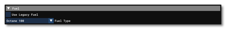 The Fuel Section Of The Flight Model Tab