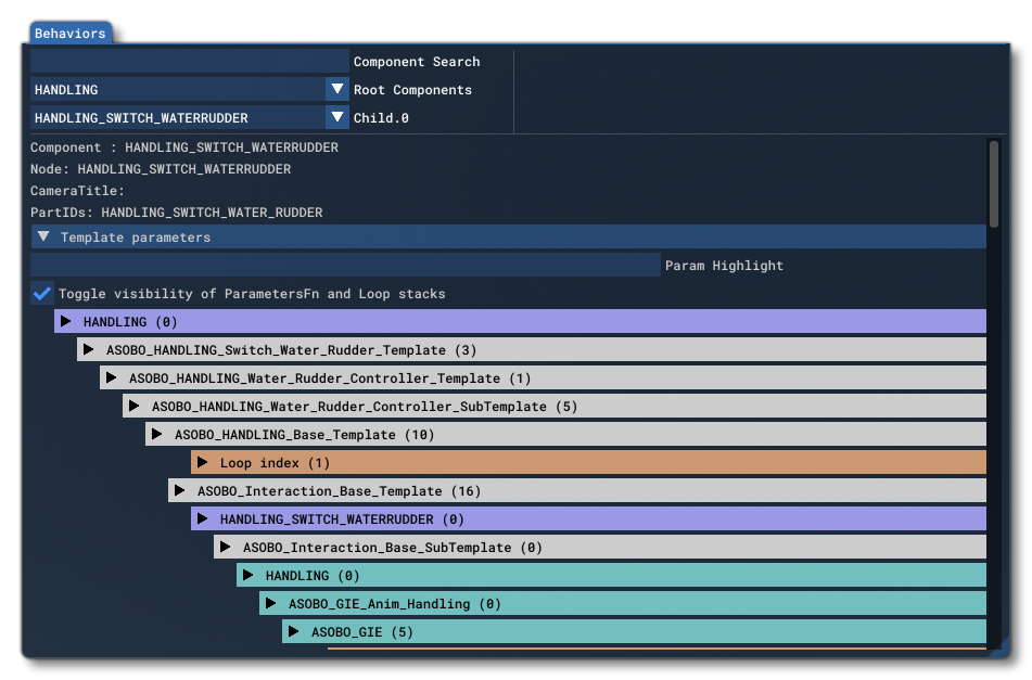 The Behaviors Tab