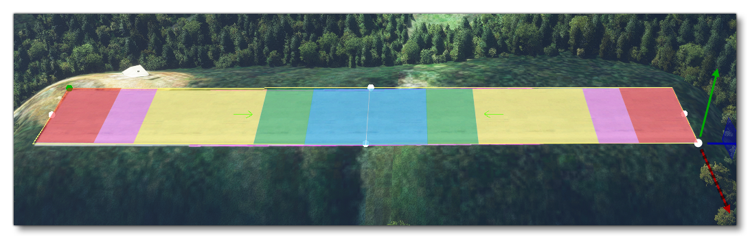 Base And Endcap Material On A Runway Object