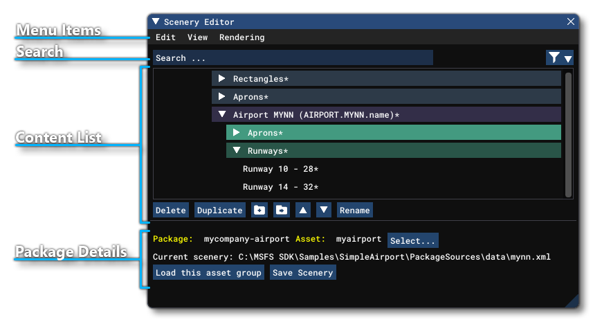 The Scenery Editor