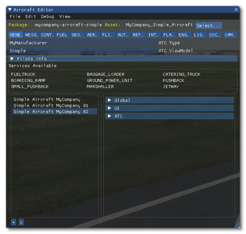 The Aircraft Editor