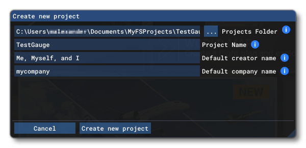 Creating A New Project
