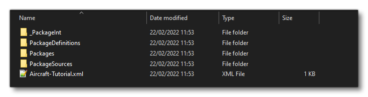 The New Project Folders